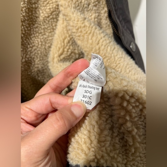 Mountain Khakis Men's Ranch Shearling Vest In Slate Grey Size XL - Picture 8 of 8